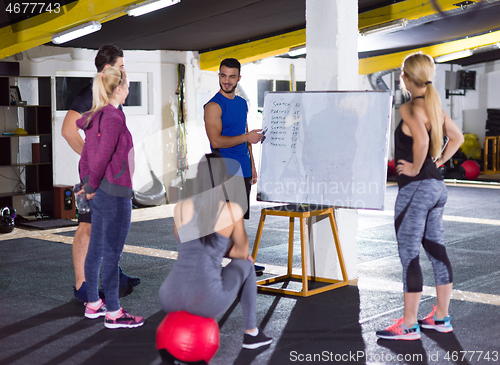 Image of athletes getting instructions from trainer