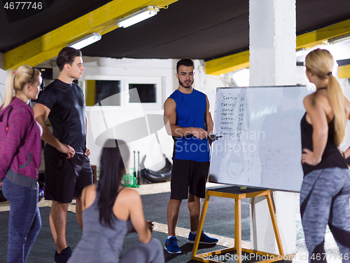 Image of athletes getting instructions from trainer