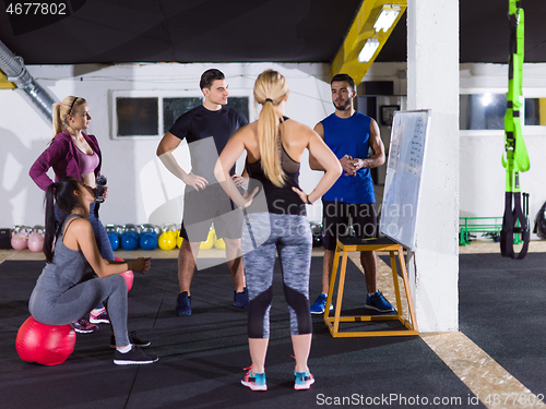 Image of athletes getting instructions from trainer