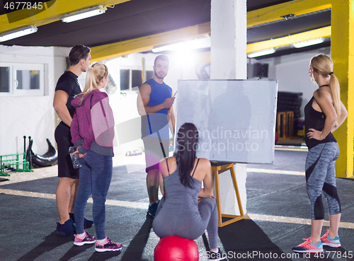 Image of athletes getting instructions from trainer