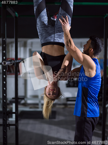 Image of woman doing abs exercises