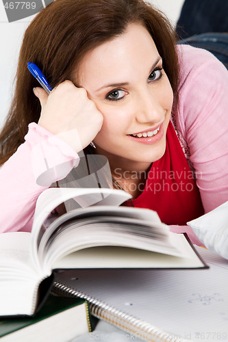 Image of Studying caucasian college student