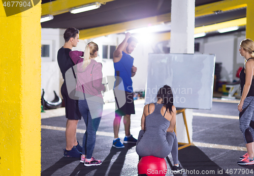 Image of athletes getting instructions from trainer