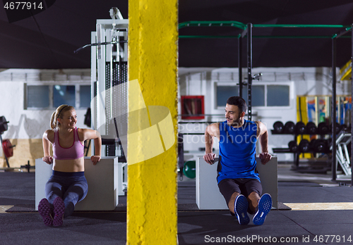 Image of athletes working out their arms