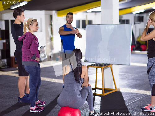 Image of athletes getting instructions from trainer