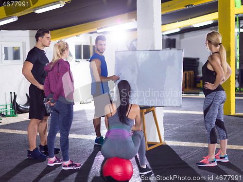 Image of athletes getting instructions from trainer