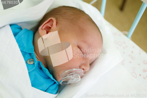 Image of Newborn baby infant in the hospital