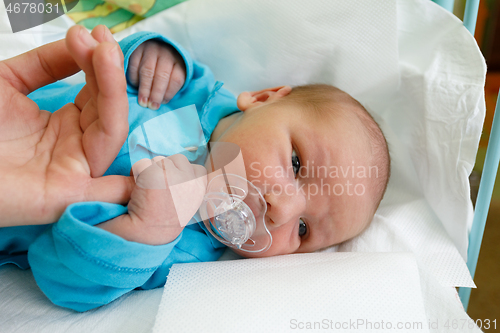 Image of Newborn baby infant in the hospital