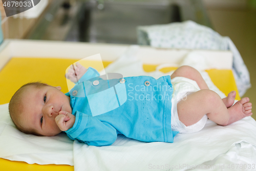 Image of Newborn baby infant in the hospital