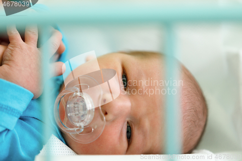 Image of Newborn baby infant in the hospital