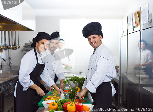 Image of team cooks and chefs preparing meals