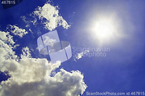 Image of sky background. sun and clouds background 2