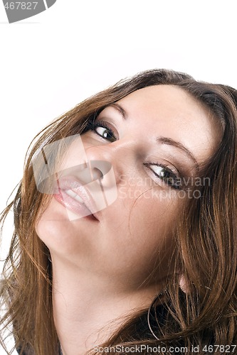 Image of portrait of the young beauty woman. Isolated 4