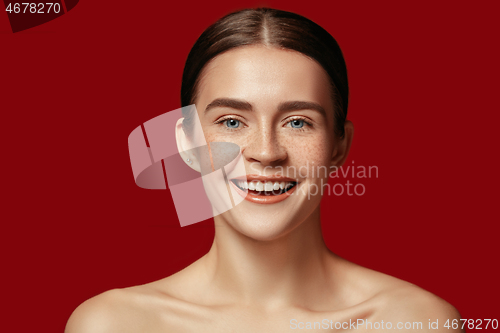 Image of Beautiful female face. Perfect skin