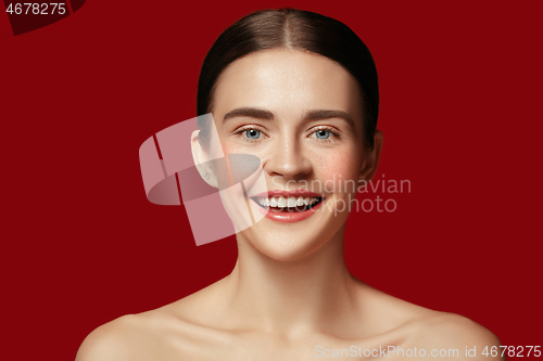 Image of Beautiful female face. Perfect skin