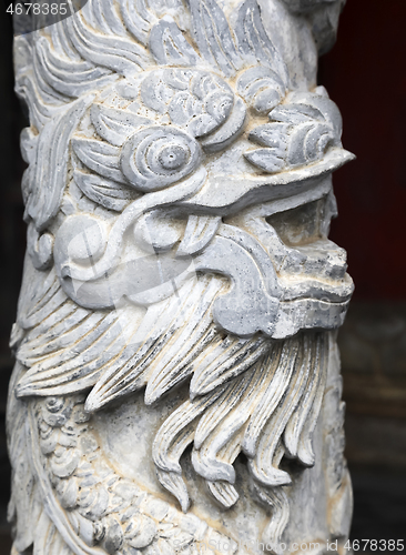 Image of Dragon decoration in Imperial Palace in Hue, Vietnam