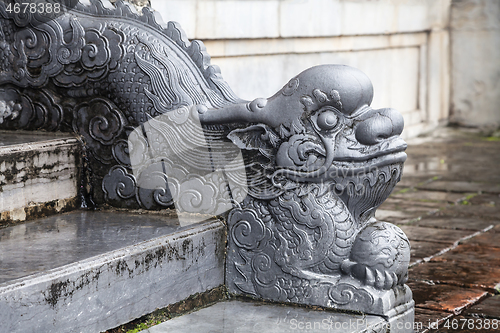 Image of Dragon-shaped handrail in Hue Imperial Palace