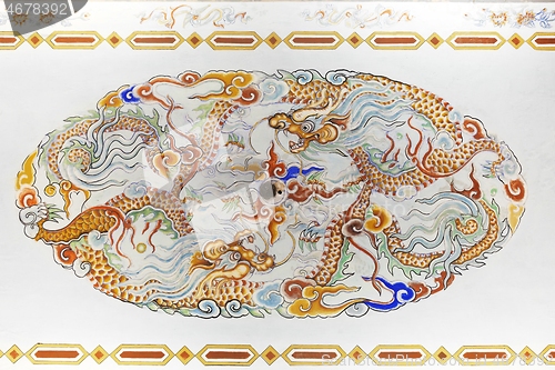 Image of Dragon decoration in Imperial City, Hue, Vietnam