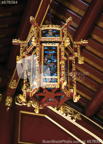 Image of Ornate lantern in Imperial Palace in Hue, Vietnam