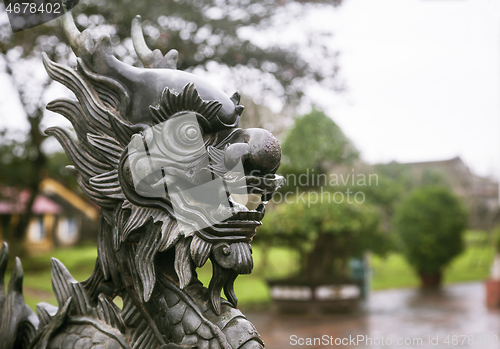 Image of Dragon sculpture in Imperial City in Hue, Vietnam