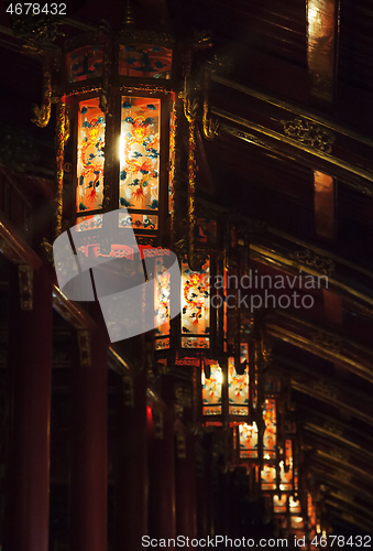 Image of Glass Chinese lanterns