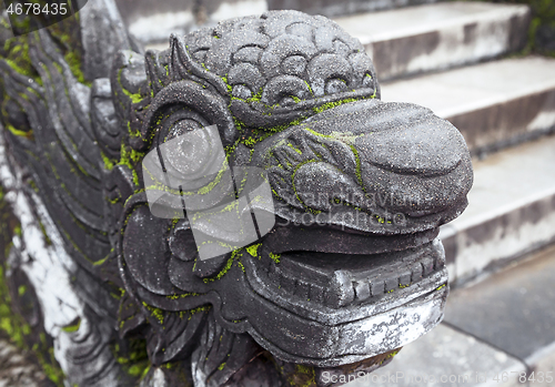 Image of Dragon-shaped handrail in Hue Imperial Palace