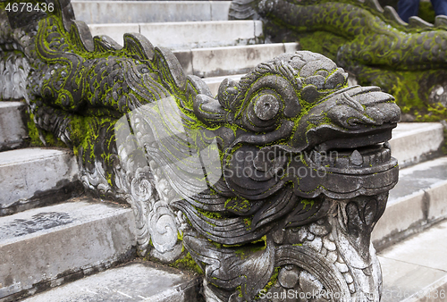 Image of Dragon-shaped handrail in Hue Imperial Palace