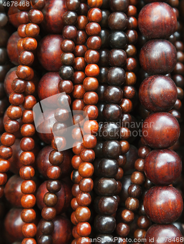 Image of Wooden beads background