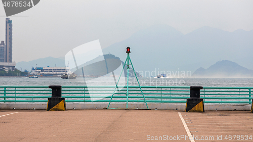 Image of Signal Light at Tripod for Boats in Hong Kong