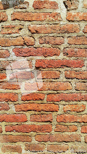 Image of Texture of ancient red brick wall