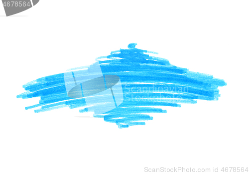 Image of Abstract bright blue touches texture on white