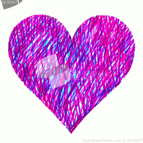 Image of Abstract bright colorful heart on white