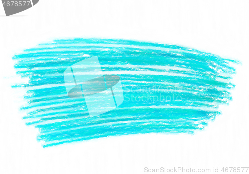 Image of Abstract bright turquoise touches texture on white 