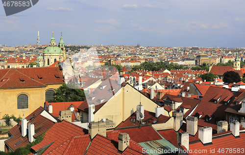 Image of Beautiful aerial view of old Prague