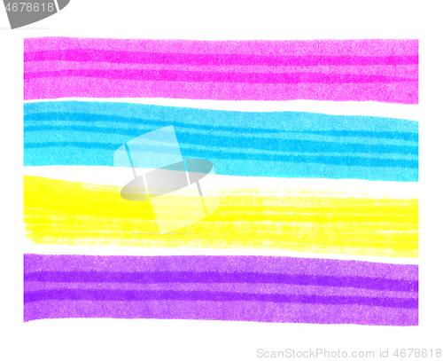 Image of Bright colorful elements for design in the form of stripes