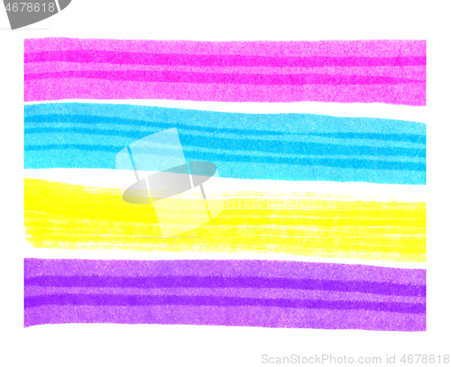Image of Bright colorful elements for design in the form of stripes