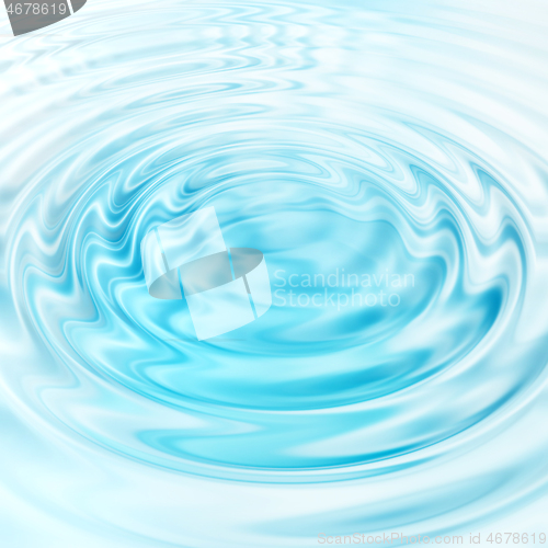 Image of Abstract blue circular water ripples