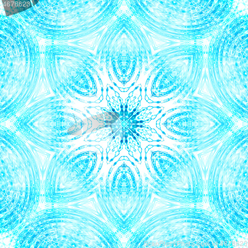 Image of Abstract blue and white concentric pattern