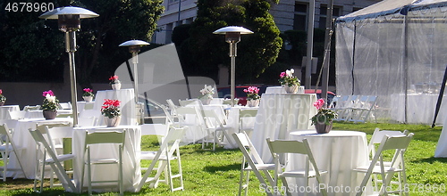 Image of Wedding reception tables.