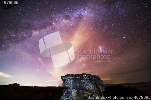 Image of Star galaxies above the Blue Mountains escarpment