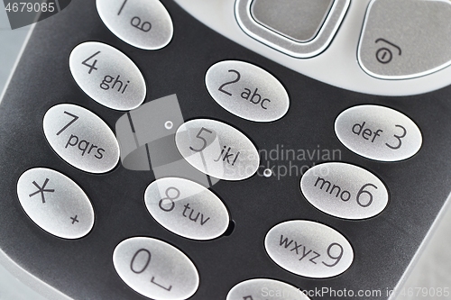 Image of Old mobile phone buttons