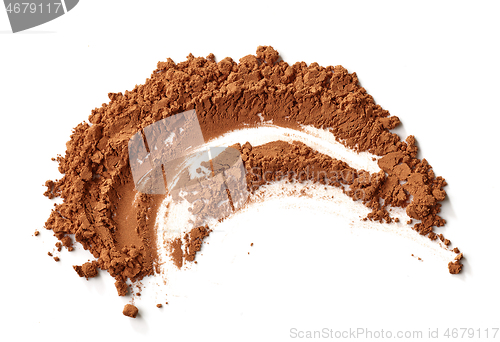 Image of cocoa powder isolated on white background