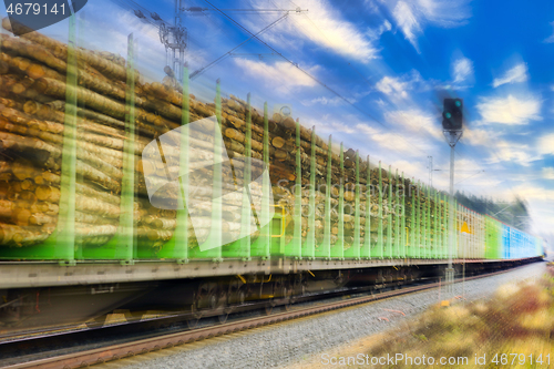 Image of Wood Train at Speed