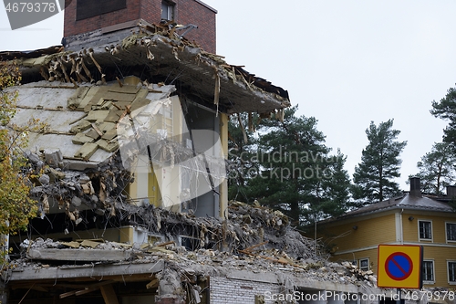 Image of ruins of a demolished house