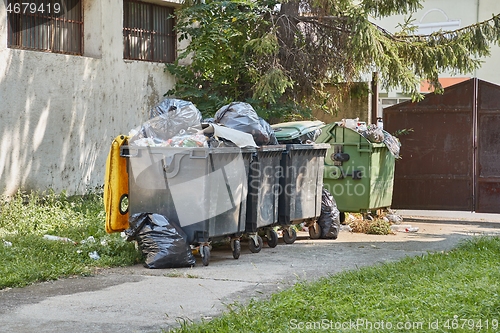 Image of Garbage Container Full