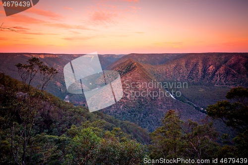 Image of Shoalhaven river and mountain views Australia