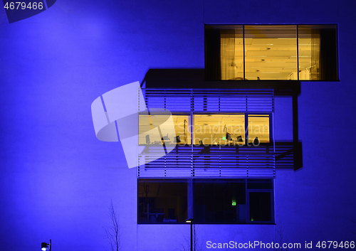 Image of blue wall of a house 