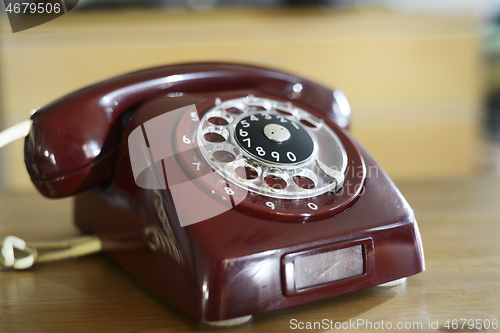 Image of vintage traditional dial telephone