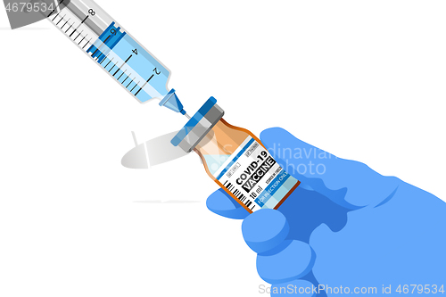 Image of Covid-19 Vaccine and Syringe Injection