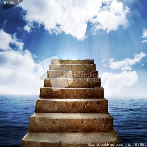 Image of Steps and clouds